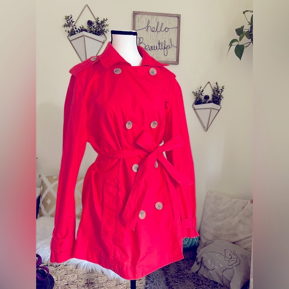 - GAP Coral Double Breasted Belted Coat - XL NWT